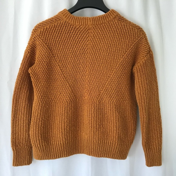 Madewell Joslin Chunky Crop Pullover Sweater Size XXS golden harvest - Picture 7 of 8